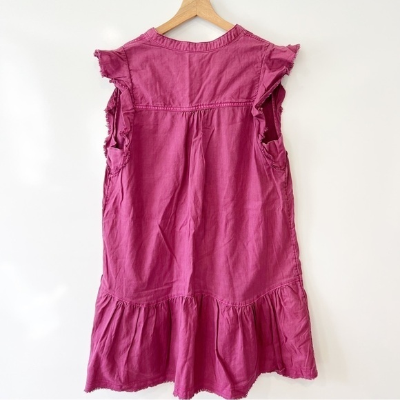 Anthropologie Pilcro Flutter-Sleeve Buttondown Tunic Dress - Picture 6 of 13